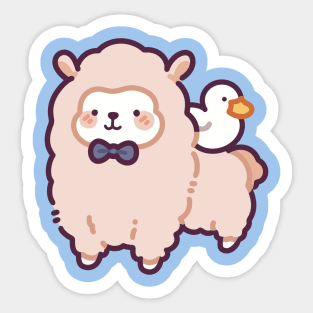 Alpaca Lover Duck Sticker